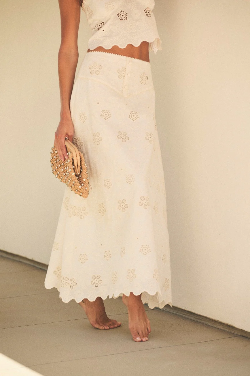 LUCIA EMBROIDERED SKIRT - Image 2